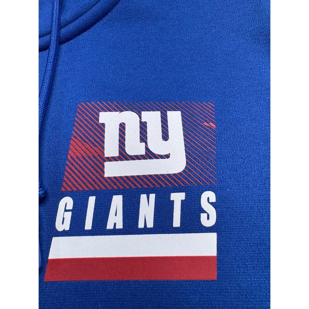 Nike New York Giants Hoodie Mens M Dri-FIT NFL On Field Full Zip Blue Gray Cozy